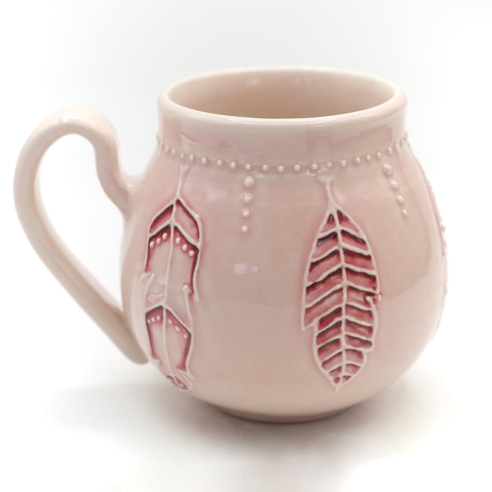 Image of Pink Feather Mug 