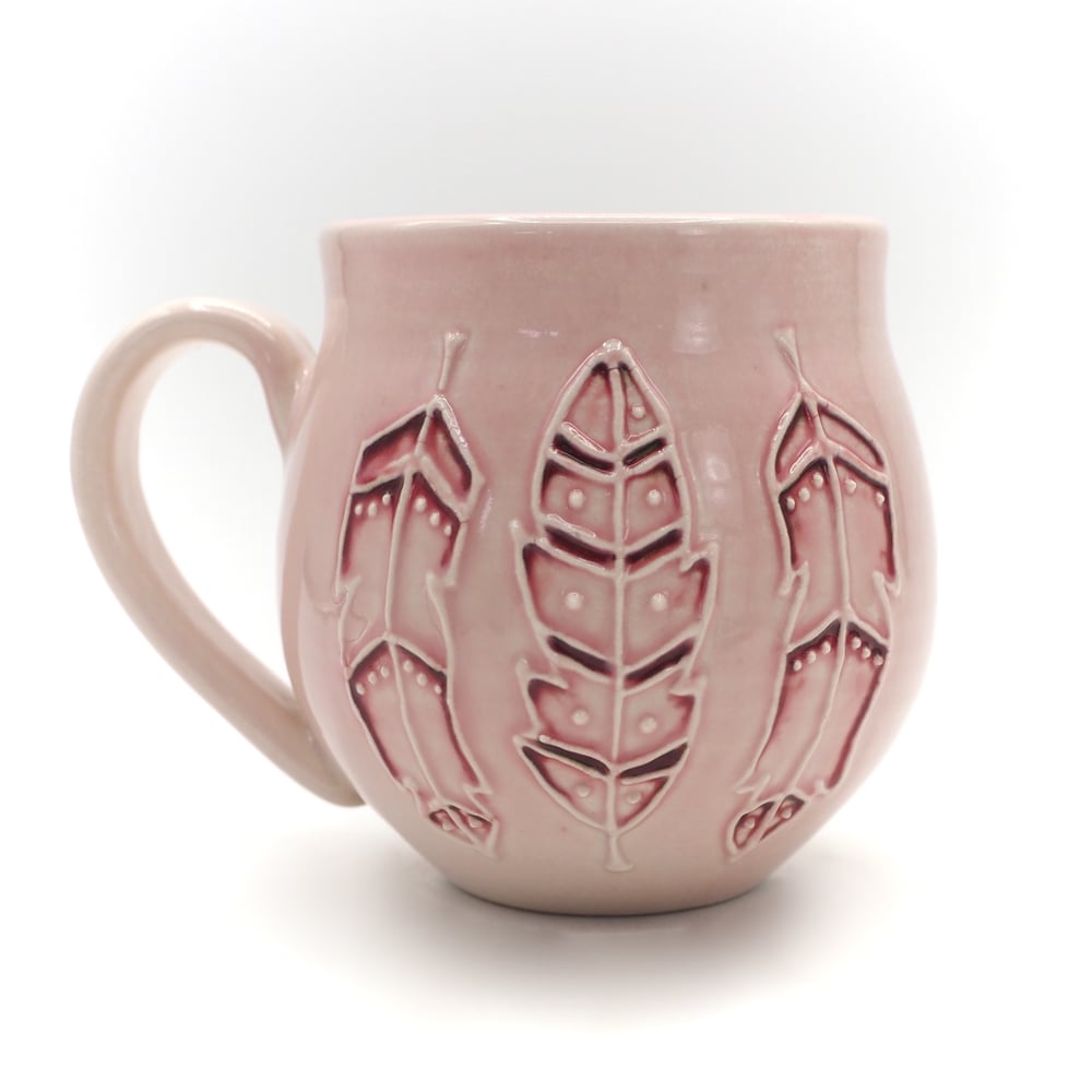 Image of Pink Feather Mug 03