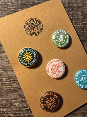 Image of Positivity Inspired | 25mm Button Badges (Pack of 5)