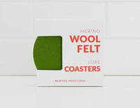 Image 1 of Wool Felt Coasters- Green