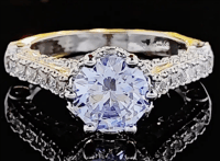 Image 1 of Just Say Yes CZ Round Solitaire Ring