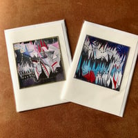 2 Blank Greeting Cards ABSTRACT PAINTINGS