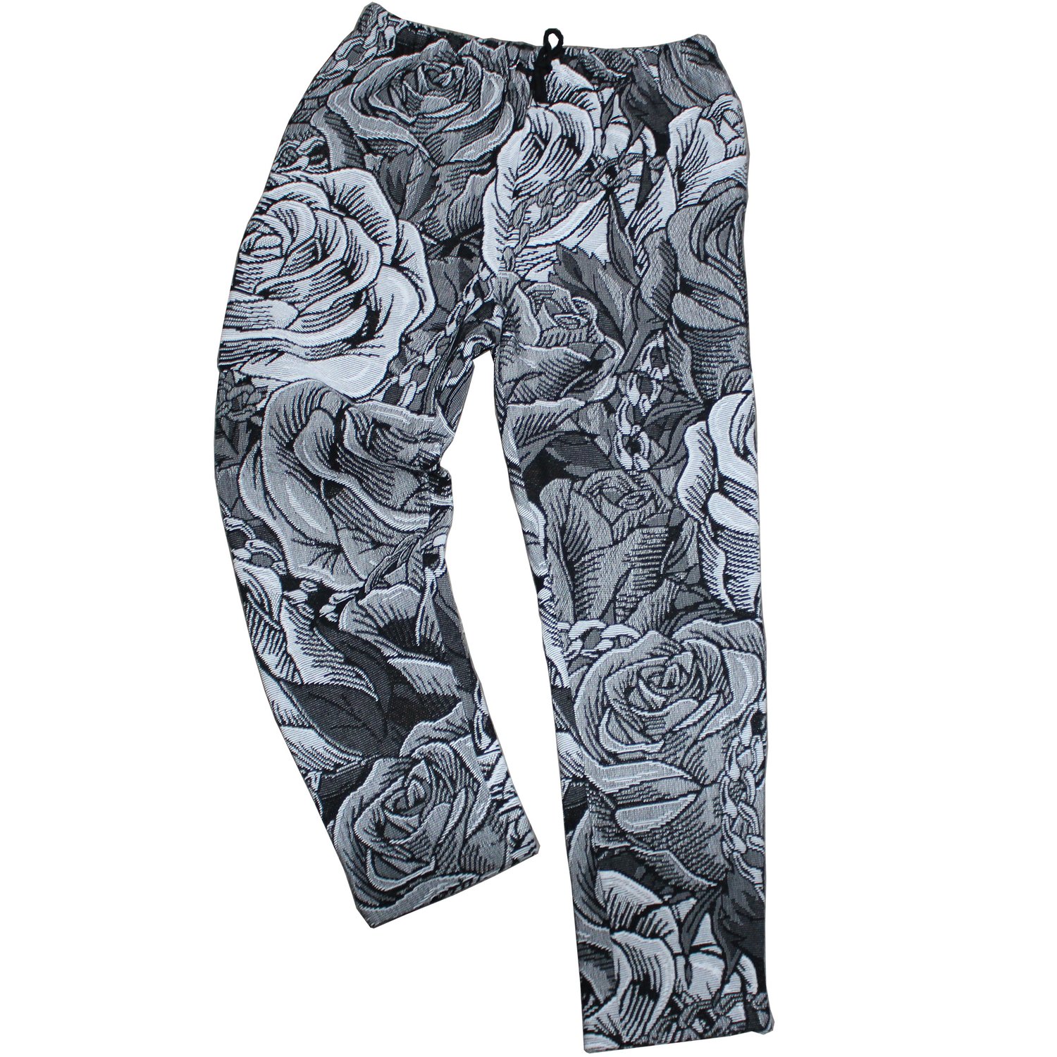 Image of Black rose tapestry pants (Pattern one) 