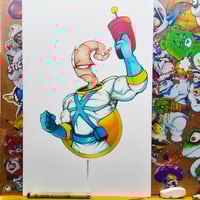 ORIGINAL ART SIGNED EARTHWORM JIM 