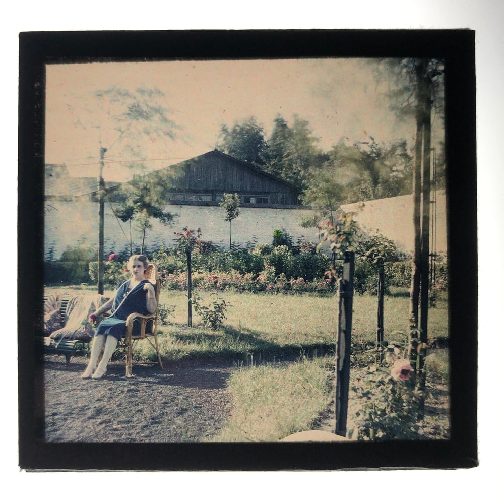 Image of Anonyme: woman in a garden, ca. 1920
