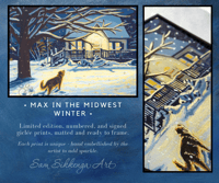 Image 1 of Giclée Print- "Max in the Midwest Winter"