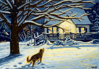 Image 2 of Giclée Print- "Max in the Midwest Winter"