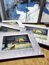 Image 3 of Giclée Print- "Max in the Midwest Winter"