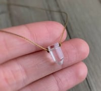 Image 1 of Quartz Crystal Point Necklace
