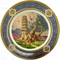Image 1 of Ricordi di Pisa - Pisa Tower- Large Fine China Plate - #0776