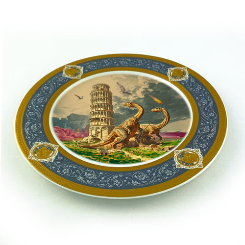 Image of Ricordi di Pisa  - Pisa Tower - Fine China Plate - #0788