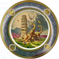 Image 1 of Ricordi di Pisa  - Pisa Tower - Fine China Plate - #0788