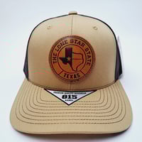 Image 1 of TEXAS LONE STAR LEATHER PATCH MESH SNAPBACK