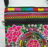 Image 3 of MEXICAN ARTISAN ETHNIC HIPPIE FLORAL BOHO CROSSBODY BAG PURSE