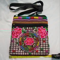 Image 4 of MEXICAN ARTISAN ETHNIC HIPPIE FLORAL BOHO CROSSBODY BAG PURSE