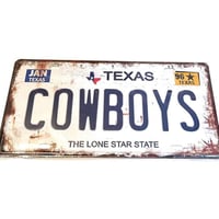 Image 1 of TEXAS COWBOYS THE LONE STAR STATE LICENSE PLATE