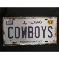 Image 2 of TEXAS COWBOYS THE LONE STAR STATE LICENSE PLATE