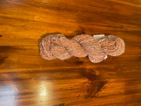 Image 1 of Handspun Romney, Blended Wool, and English Angora Fiber Yarn - Orange Posset Bunowool