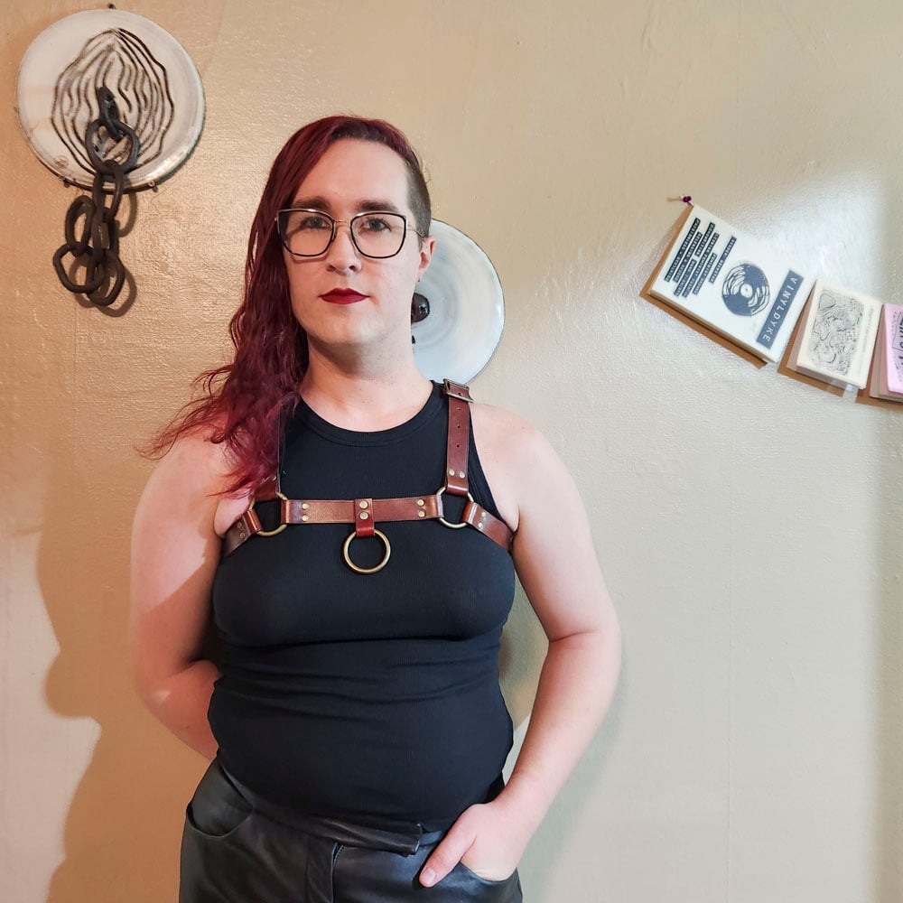 Leather Bulldog harness