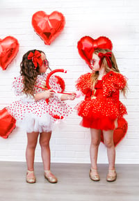 Image 1 of White Hearts Tutu leo & caplet