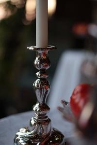 Image 1 of Kerzenständer, einflammig, versilbert, neobarock