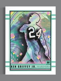 Image 2 of Ken Griffey Jr SILHOUETTE 90s Style (limited to 50) trading card 
