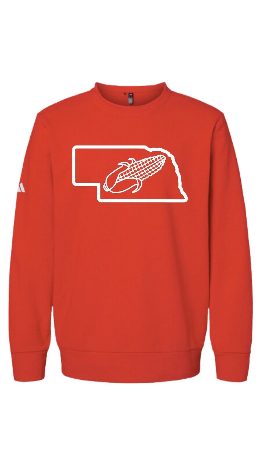 Red adidas crew online neck sweatshirt