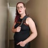 Braided leather flogger