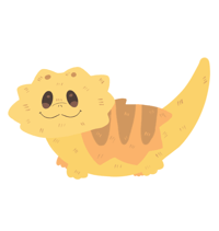 Image of Bearded Dragon Holographic Sticker