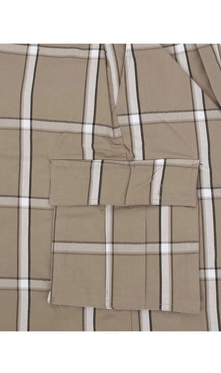 SHAKA WEAR KHAKI MEN S RELAXED FIT PLAID CARGO SHORTS Boulevard