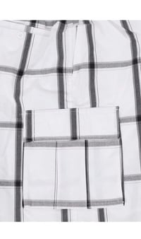 Image 3 of SHAKA WEAR WHITE MEN’S RELAXED FIT PLAID CARGO SHORTS