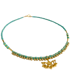 Ltd Ed - Gold Drop Lotus Turquoise Bead Necklace  Image 2