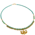 Ltd Ed - Gold Drop Lotus Turquoise Bead Necklace  Image 3