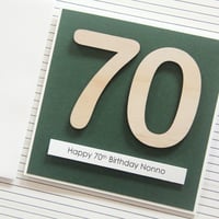 Image 1 of Birthday Card for Him. Personalised Male Birthday Card. Green.