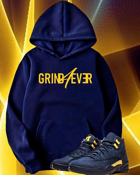 Image of Grind4Ever Maize and Blue Hoodie