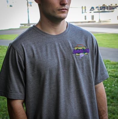 Image of Ammo-Tin Tunes Embroidered Grey Shirt