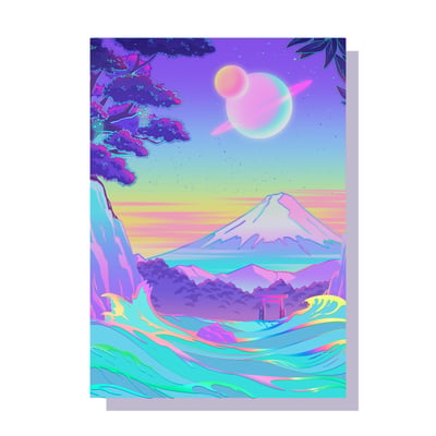 Image of Forget me Not - A4 HOLOGRAPHIC PRINT