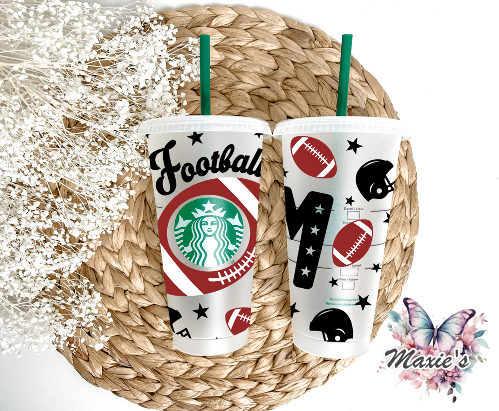 Image of Football Mom Graphic Design 24oz. UVDTF Cup Wrap 