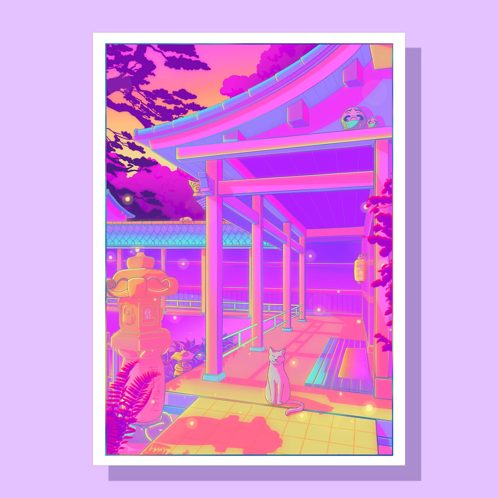 Image of Welcoming Dawn - A3 HOLOGRAPHIC PRINT