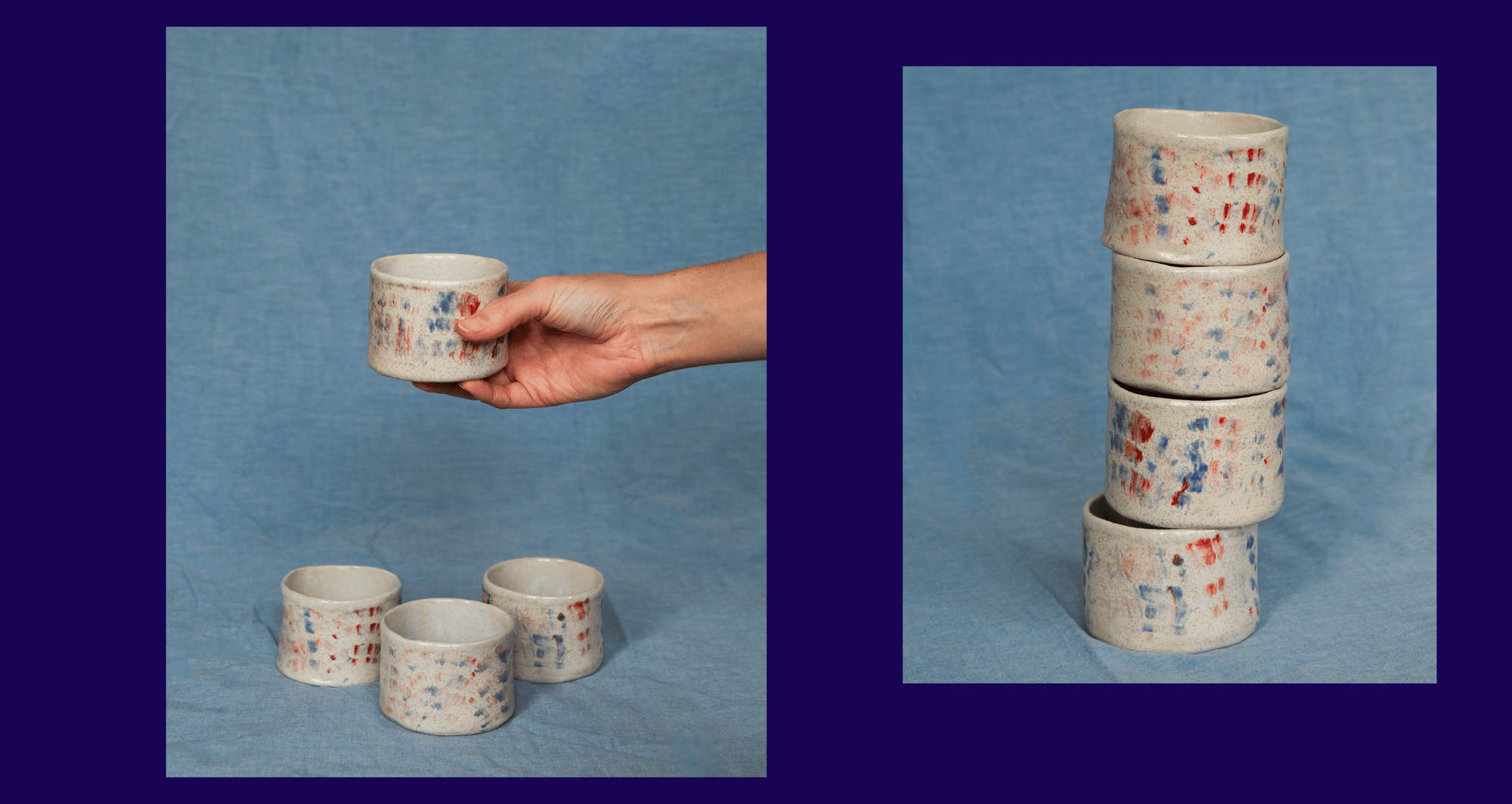 Image of set of 4 tea cups