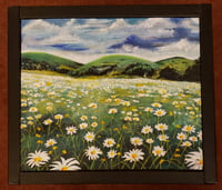 Image 2 of Original Field of Daisies Table Painting