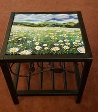 Image 1 of Original Field of Daisies Table Painting