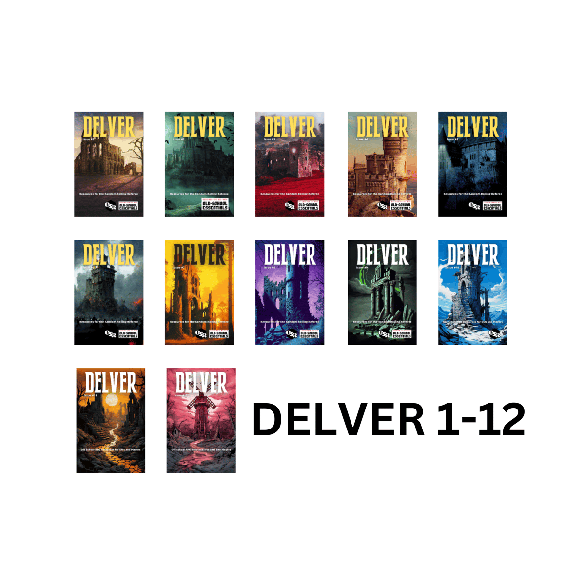 Delver 1 through 12 Big Bundle The Tabletop Engineer