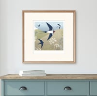 Image 4 of HAND DRAWN SWALLOW SIGNED ART PRINT