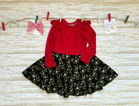 CLEARANCE! Everyday twirl dress - red & black 