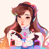 💕 D.Va hearts (holo) 💕