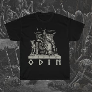 Image of Odin with Wolves T-Shirt