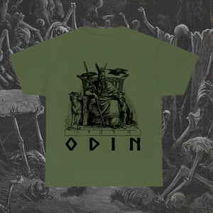 Image of Odin with Wolves T-Shirt