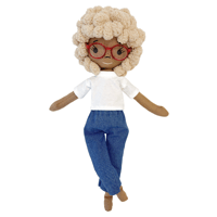 Image 1 of Summer Handmade Linen Doll (PREORDER ITEM SHIP DATE ON OR BEFORE JULY 31, 2024)