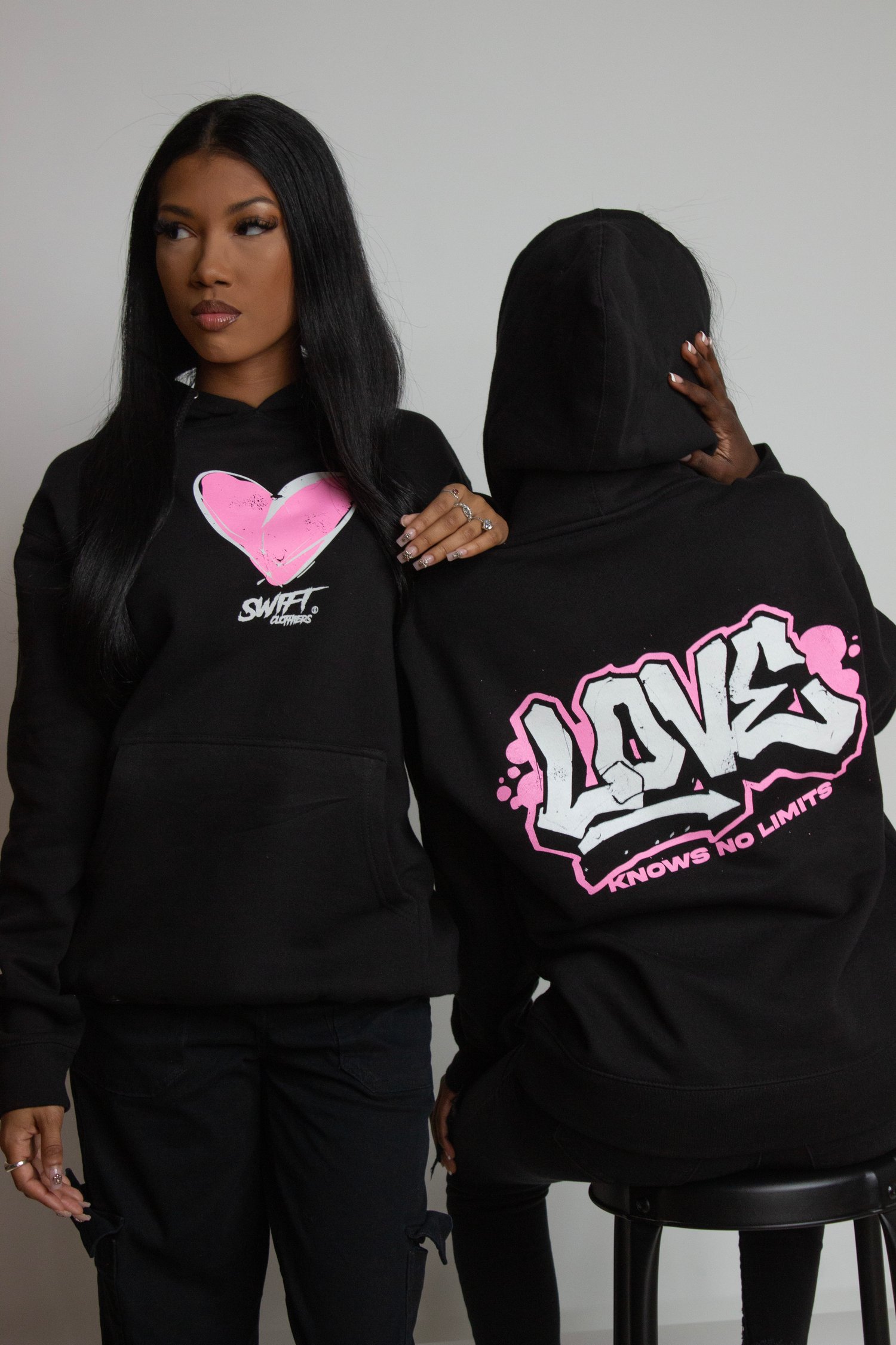 Image of "Love Knows No Limits" Graffiti Hoodie